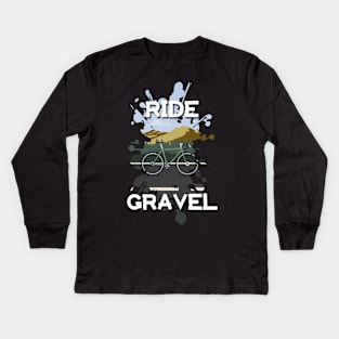 Ride Gravel Gravelbike Kids Long Sleeve T-Shirt